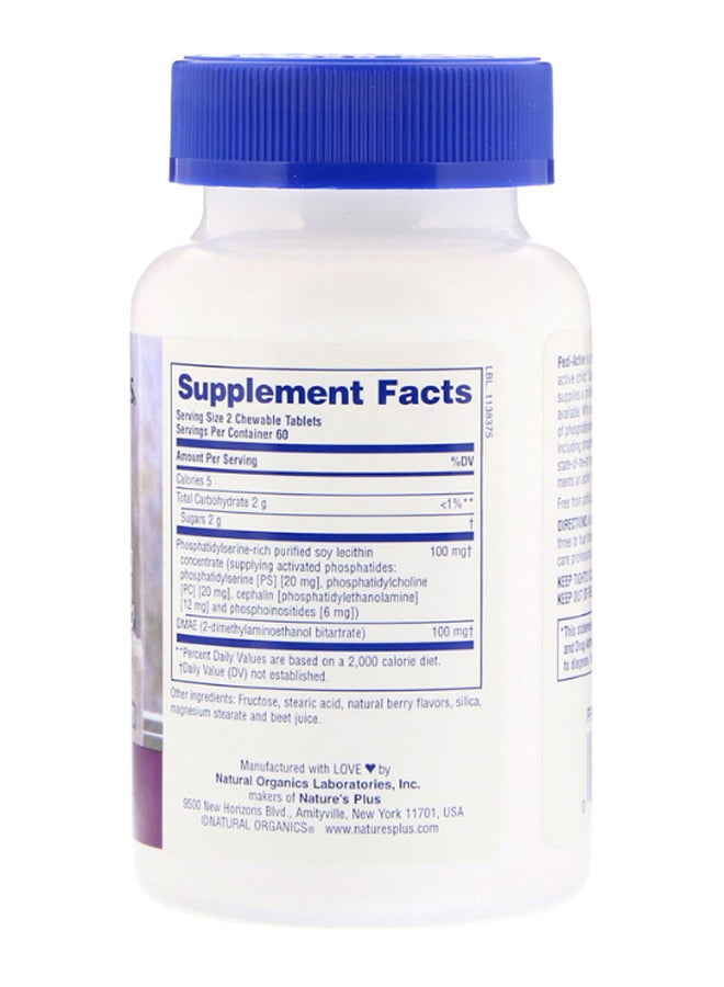 Natures Plus Mixed Berry Flavor Pedi-Active - 120 Tablets - Image 2