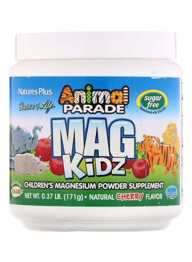 Natures Plus Animal Parade Mag Kidz Magnesium Powder Natural Cherry Flavor - Image 1