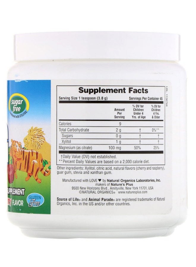 Natures Plus Animal Parade Mag Kidz Magnesium Powder Natural Cherry Flavor - Image 2