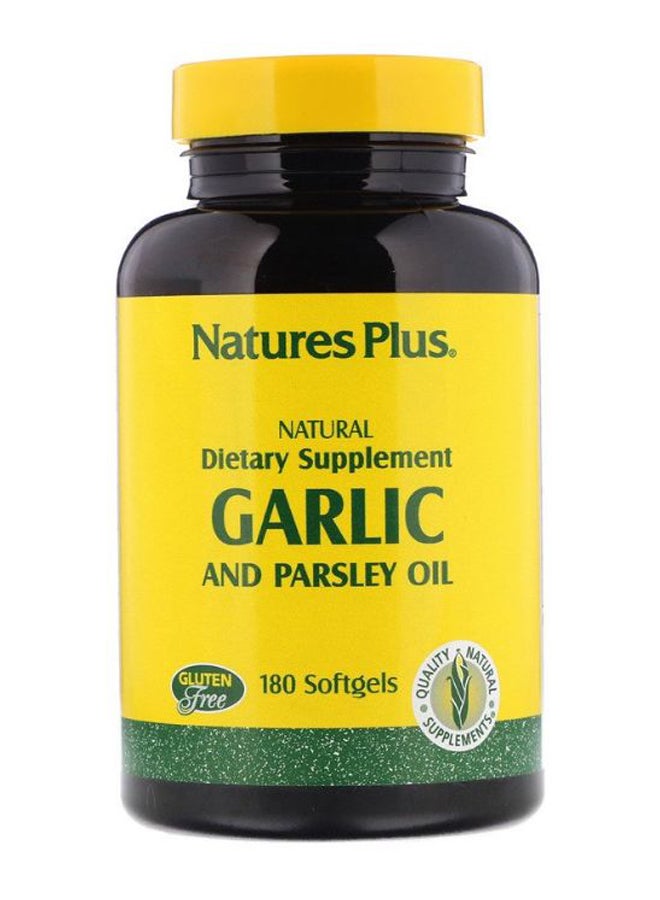 Natures Plus Garlic And Parsley Oil - 180 Softgel - Image 1