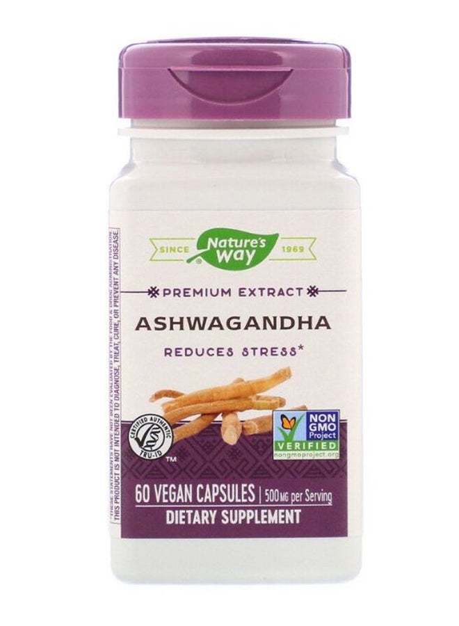 Nature's Way Ashwagandha Reduces Stress Dietary Supplement - 60 Capsules - Image 1