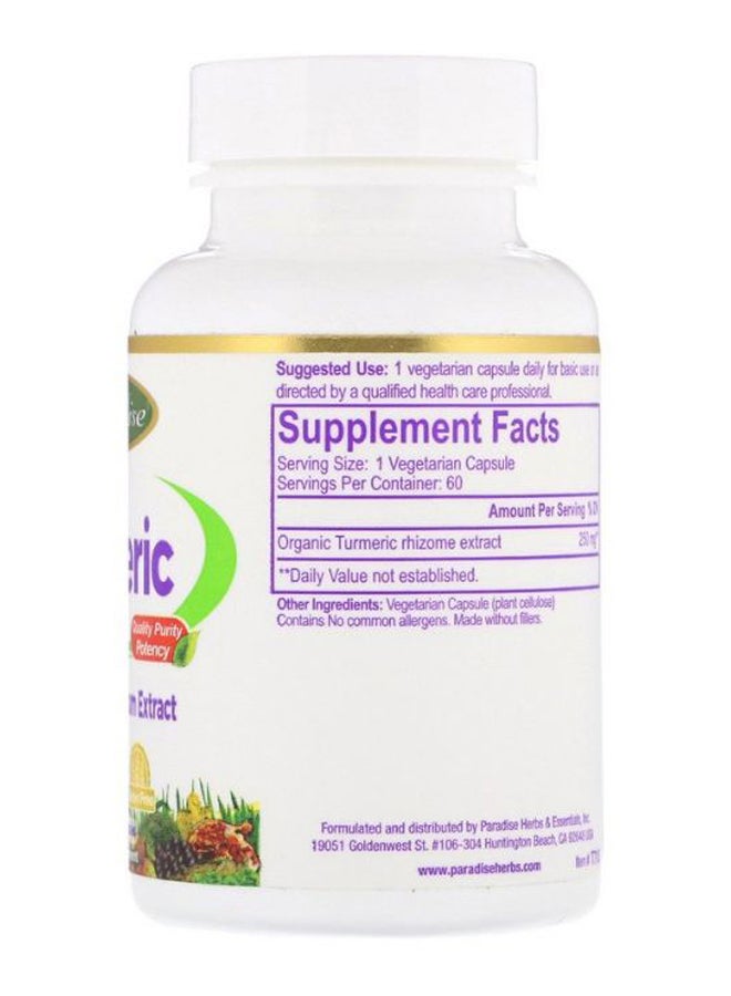 Paradise Herbs Turmeric Active Whole Spectrum Extract - 60 Capsules - Image 2
