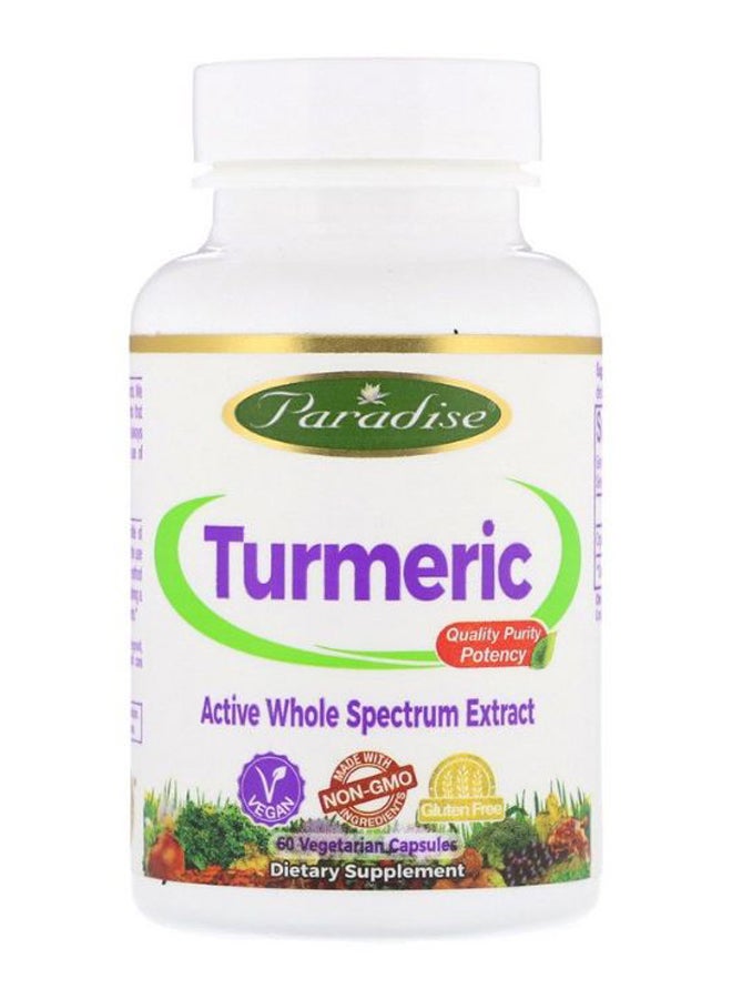 Paradise Herbs Turmeric Active Whole Spectrum Extract - 60 Capsules - Image 1