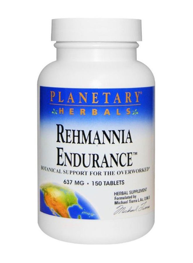 بلانتاري هيربالز مكمل غذائي عشبي ريهمانيا إنديورانس - يحتوي 150 قرص - Image 1
