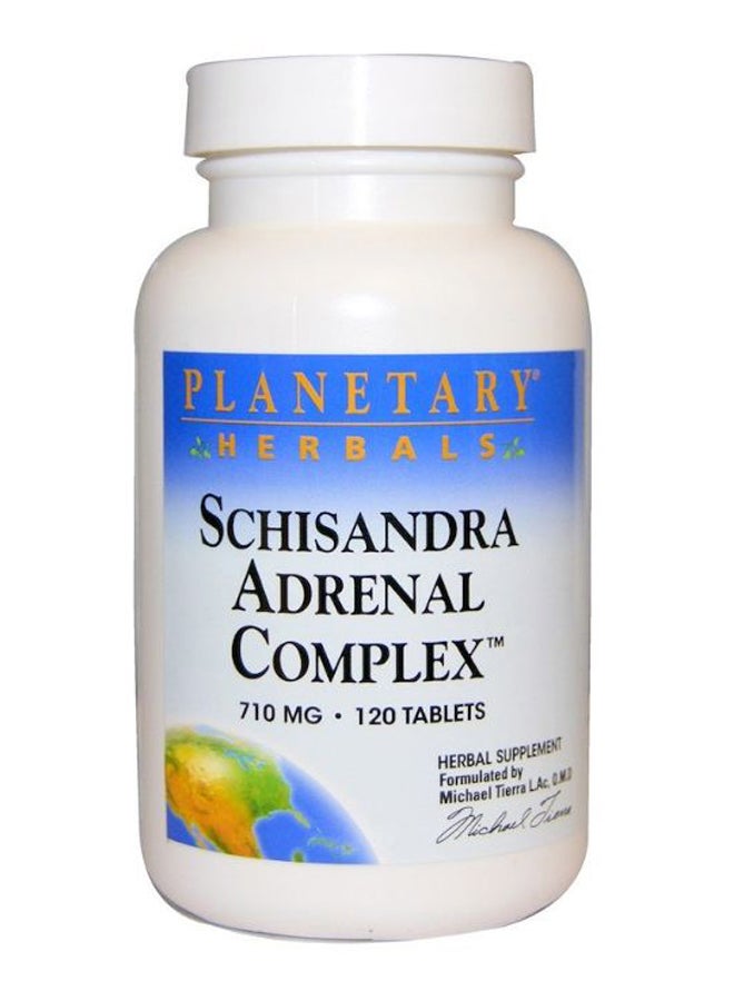PLANETARY HERBALS Schisandra Adrenal Complex Herbal Supplement - 120 Tablets  - Image 1