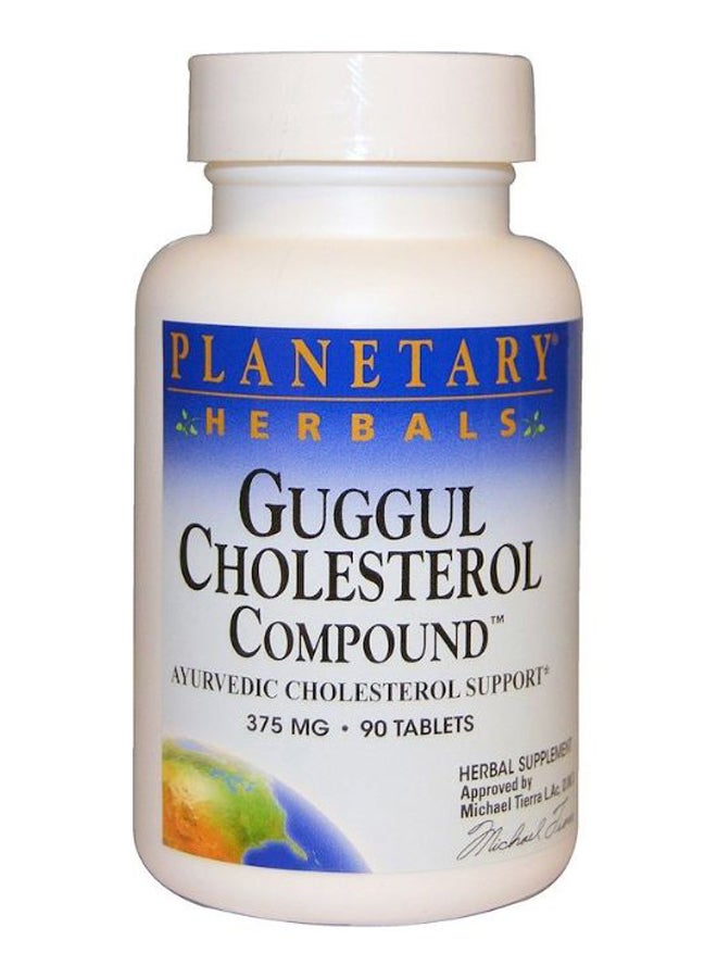 PLANETARY HERBALS - Guggul Cholesterol Compound Herbal Supplement - 90 Tablets - Image 1
