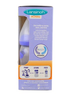 LANSINOH FEEDING BOTTLES WITH NATURAL WAVE NIPPLE SLOW FLOW 160ML