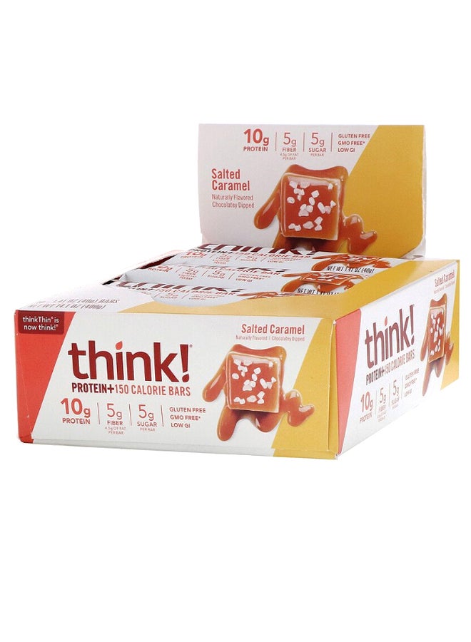 thinkThin - Pack Of 10 Salted Caramel Flavour Protein Bar 1.41 oz (40 g) Each - Image 1