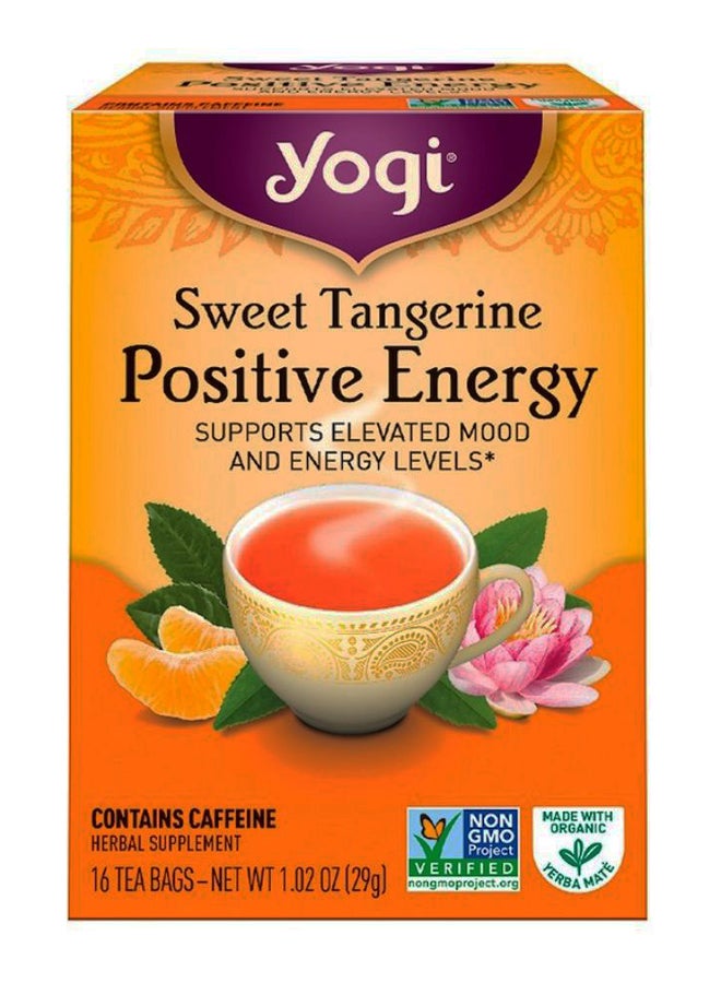 Yogi Tea Pack Of 16 Positive Energy Sweet Tangerine Herbal Tea Bags