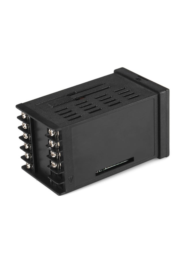 Automatic Digital LED PID Temperature Controller Thermometer SNR 1 Alarm Relay Output TC/RTD Input Black