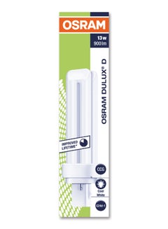 Osram DULUX D 13 Watt Fluorescent Light Bulb 4000K G24D1 2 Pin Lumilux Cool White ‎6.38x3.07x2.99cm  - Image 2