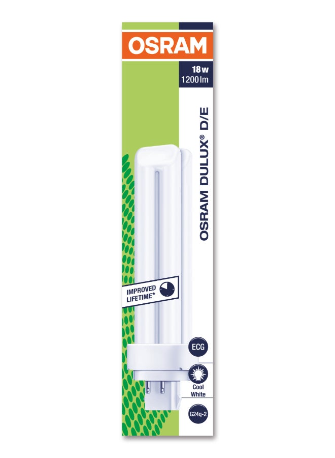 OSRAM DULUX D/E 18 Watt Light Bulb 4000K G24Q2 - 4 Pin Lumilux Cool White - Image 3