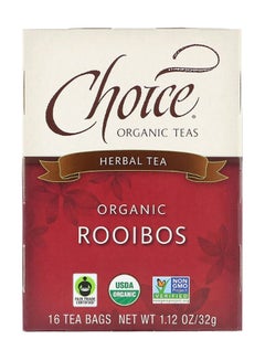 Choice Organic Teas Organic Rooibos Herbal Tea 16 Bags 1.12ounce  - Image 1