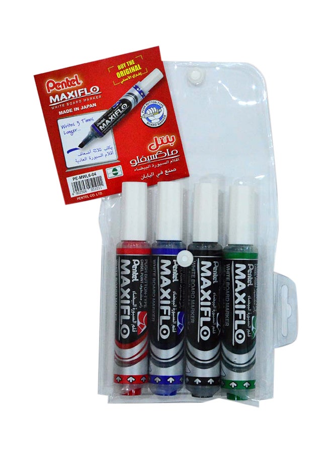 Pentel - MaxiFlo Whiteboard Markers Set Multicolour - Image 1