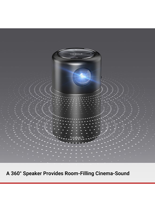 Capsule Wireless USB Projector 100 ANSI Lumens Black