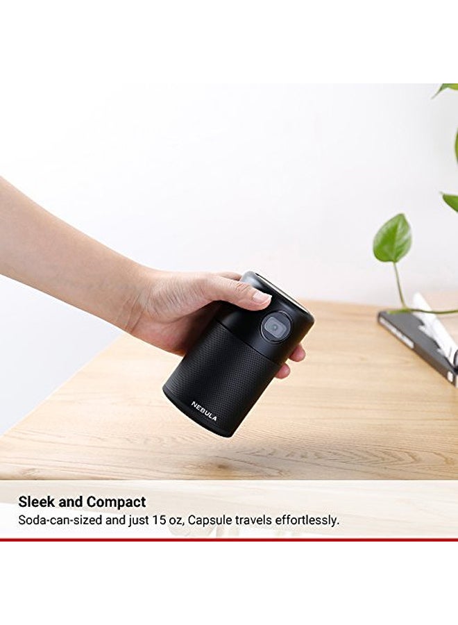 Capsule Wireless USB Projector 100 ANSI Lumens Black