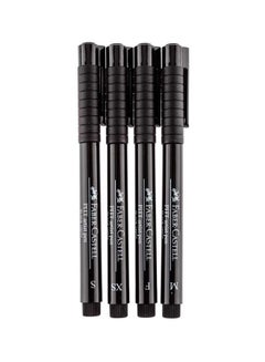 FABER-CASTELL 4-Piece Fineliner Pen Set Black  - Image 2