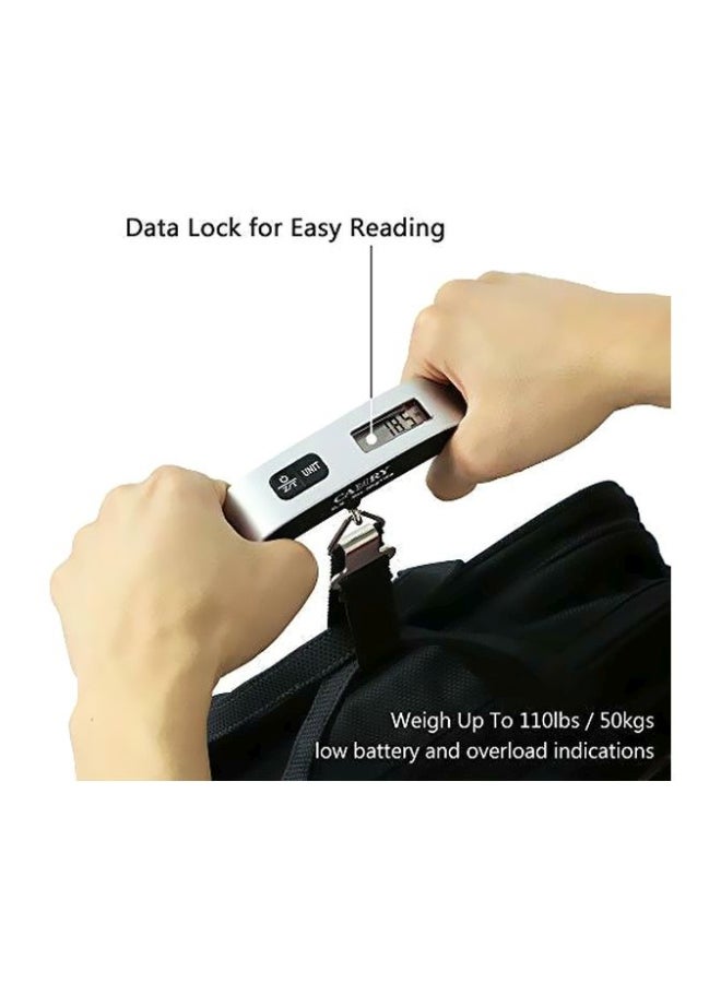 CAMRY - Electronic Luggage Scale Silver/Black 13x3cm - Image 1