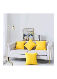 REGAL IN HOUSE 2-Piece Decorative Cushion Set Combination Yellow 40x40centimeter  - Image 3