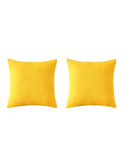REGAL IN HOUSE 2-Piece Decorative Cushion Set Combination Yellow 40x40centimeter  - Image 1