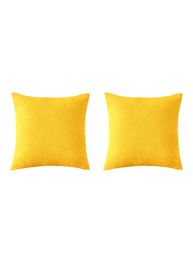 REGAL IN HOUSE - 2-Piece Decorative Cushion Set Combination Yellow 40x40centimeter - Image 1