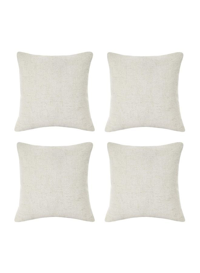 REGAL IN HOUSE 4-Piece Decorative Cushion Set combination Cream 40x40cm  - Image 1
