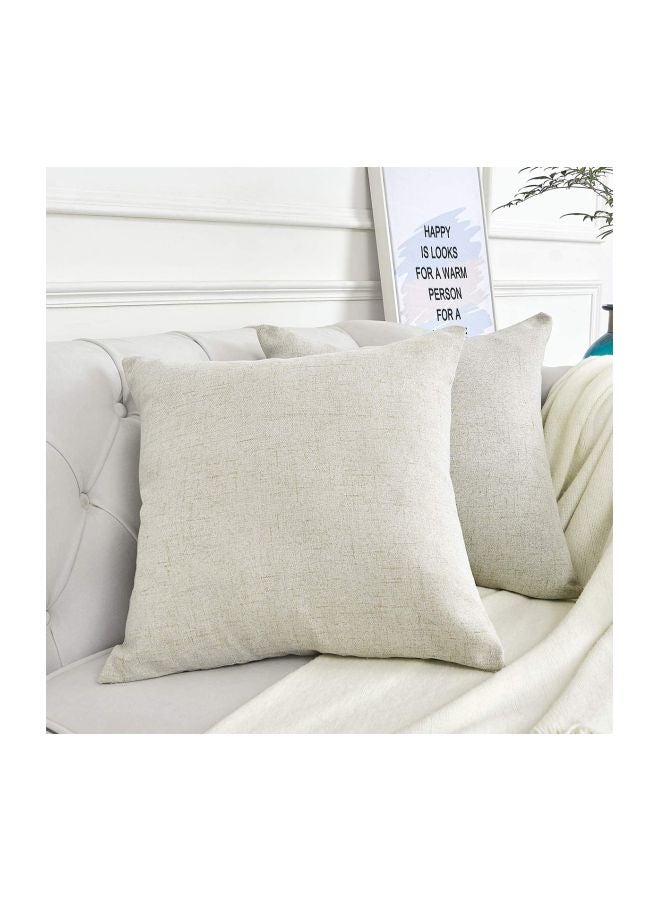 REGAL IN HOUSE 4-Piece Decorative Cushion Set combination Cream 40x40cm  - Image 3