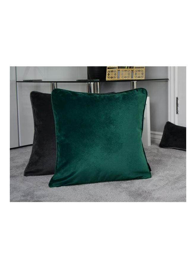 REGAL IN HOUSE Decorative Square Shaped Cushion polyester Emerald Green 43x43cm  - Image 3