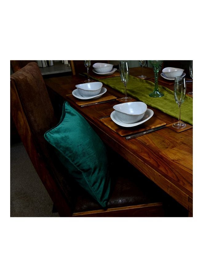 REGAL IN HOUSE Decorative Square Shaped Cushion polyester Emerald Green 43x43cm  - Image 4