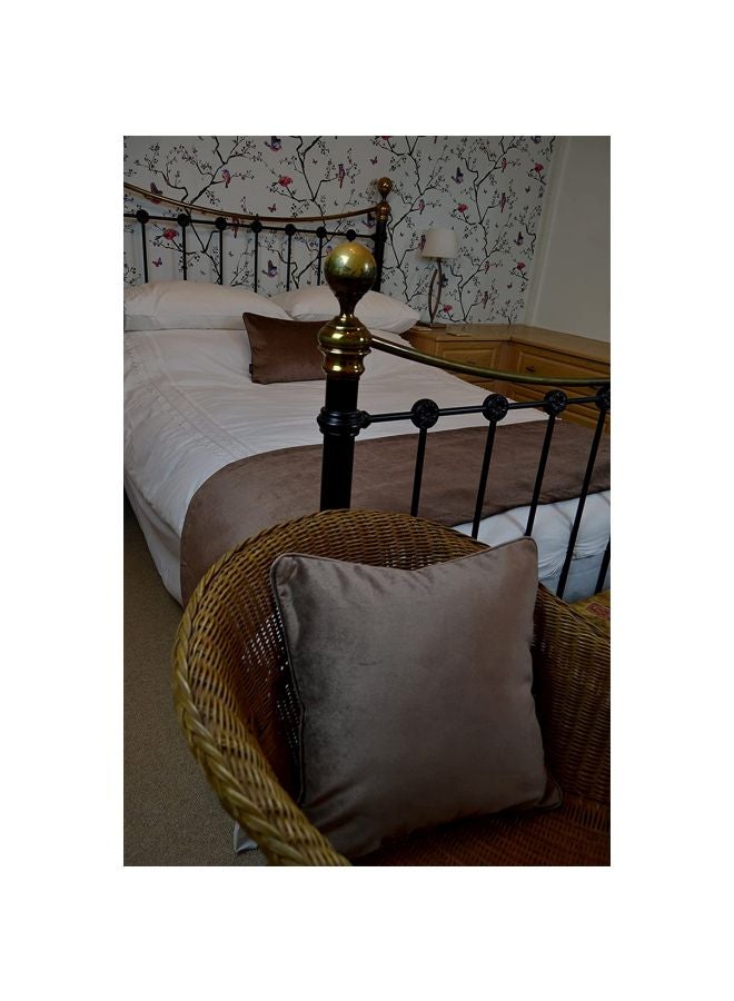 REGAL IN HOUSE Decorative Square Shaped Cushion polyester Mocha 43x43cm  - Image 3