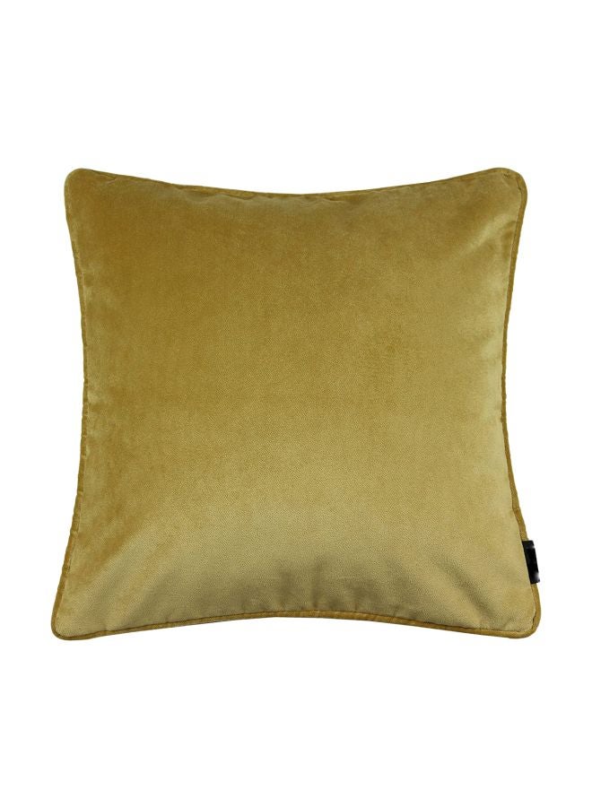 REGAL IN HOUSE Decorative Square Shaped Cushion polyester Ochre Yellow 43x43cm  - Image 1