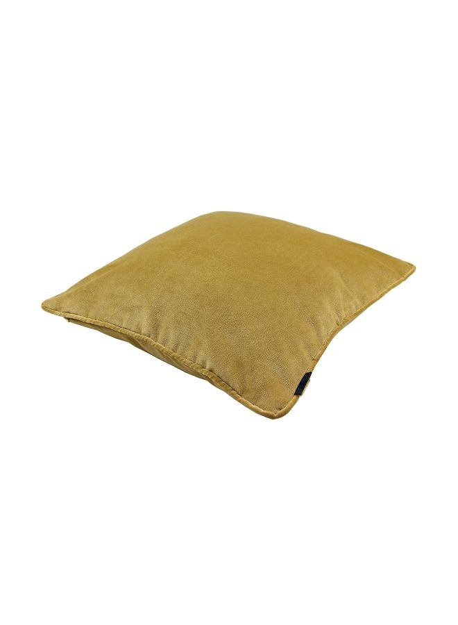 REGAL IN HOUSE Decorative Square Shaped Cushion polyester Ochre Yellow 43x43cm  - Image 2