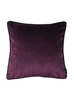Decorative Square Shaped Cushion polyester Aubergine Purple 50x50cm