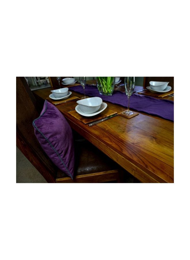 REGAL IN HOUSE Decorative Square Shaped Cushion polyester Aubergine Purple 50x50cm  - Image 4