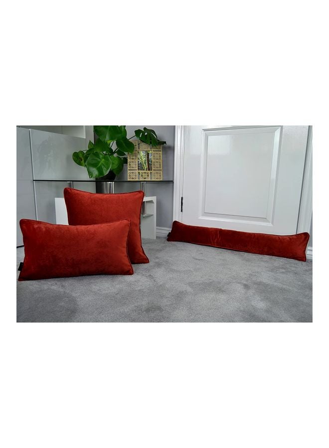 REGAL IN HOUSE Decorative Polyester Cushion polyester Rust Orange 50x50cm  - Image 3