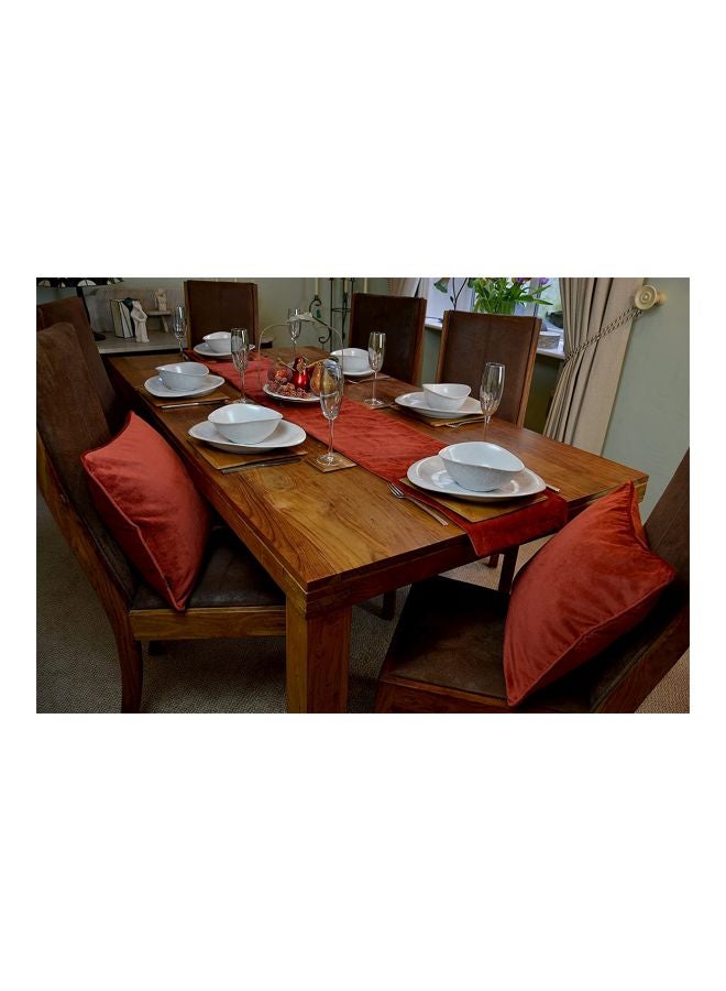 REGAL IN HOUSE Decorative Polyester Cushion polyester Rust Orange 50x50cm  - Image 4