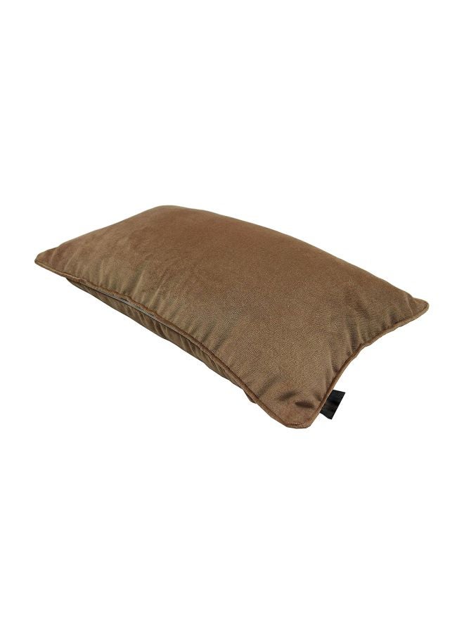 REGAL IN HOUSE Decorative Velvet Cushion polyester Caramel 60x40cm  - Image 2