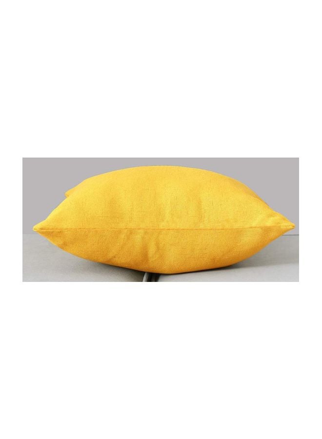 2-Piece Decorative Cushion Set Linen Yellow 40x40cm - v1588926297/N37811773A_2