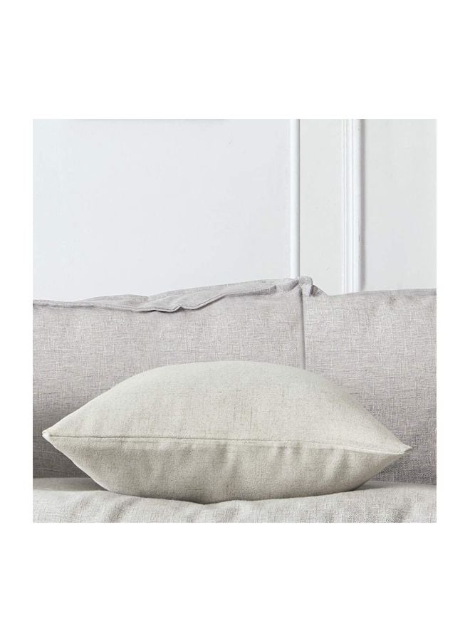 REGAL IN HOUSE 4-Piece Decorative Cushion Set linen Cream 40x40cm  - Image 2