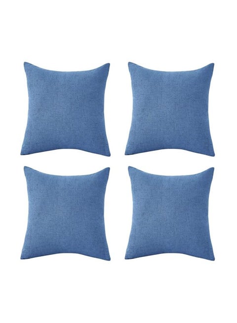 طقم وسائد للتزيين من 4 قطع linen أزرق كريون 40x40سم