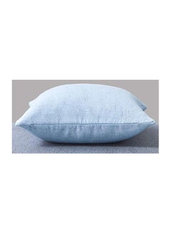 REGAL IN HOUSE 4-Piece Decorative Cushion Set Linen Dark Egg Blue 40x40cm  - Image 2