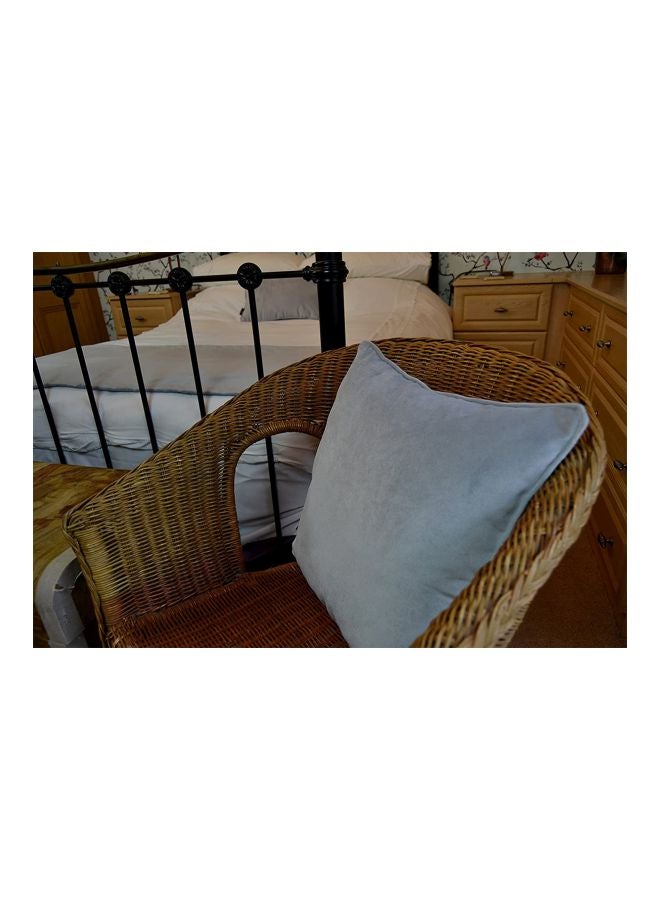 REGAL IN HOUSE Decorative Pillow velvet Dove Grey 60x40cm  - Image 3