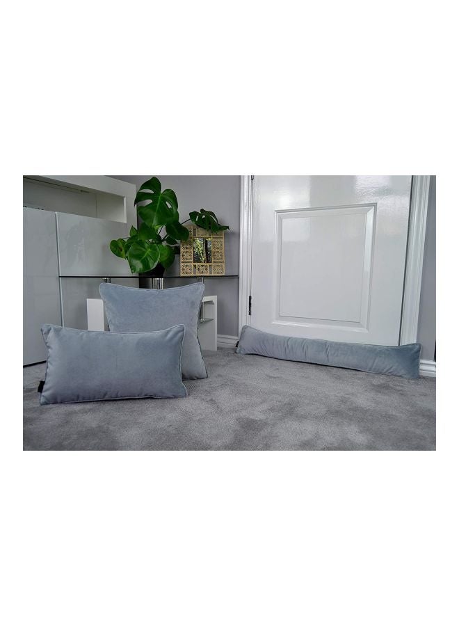 REGAL IN HOUSE Decorative Pillow velvet Dove Grey 60x40cm  - Image 4