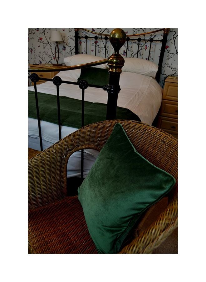 REGAL IN HOUSE Decorative Square Shaped Cushion polyester Moss Green 60x40cm  - Image 4