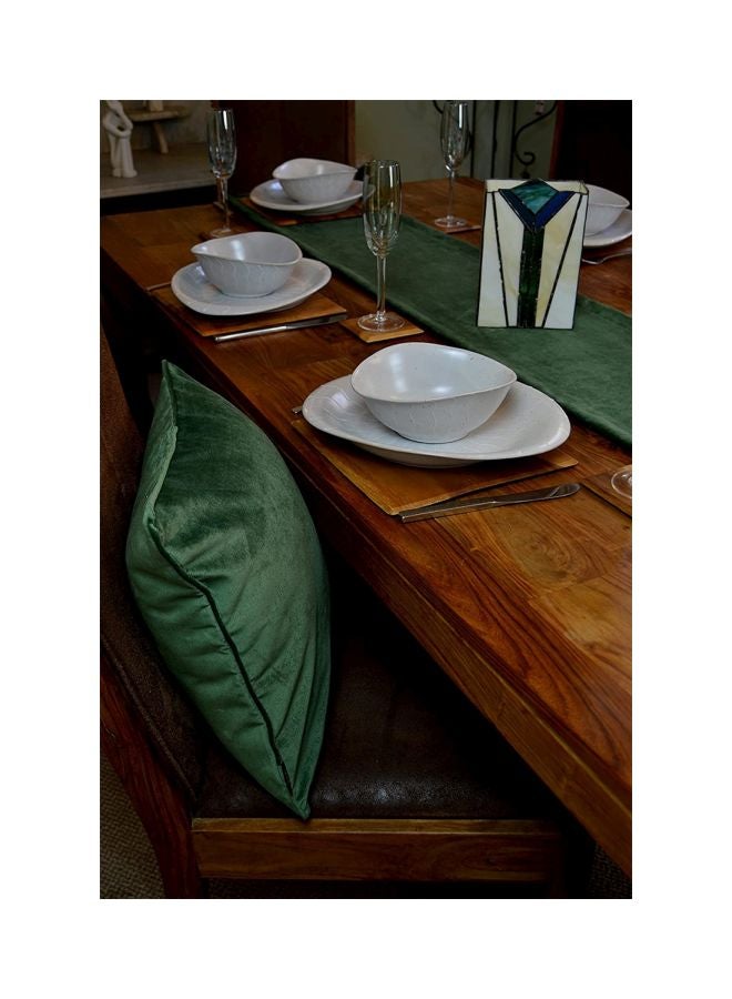 REGAL IN HOUSE Decorative Square Shaped Cushion polyester Moss Green 60x40cm  - Image 3