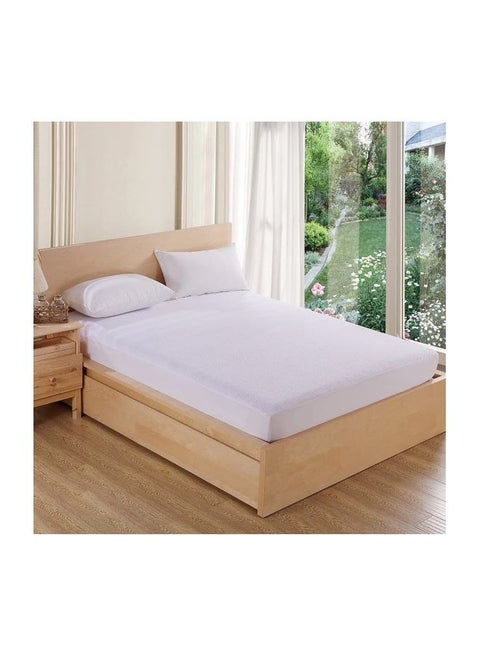 Microfibre Mattress Protector Microfiber White 200x200cm