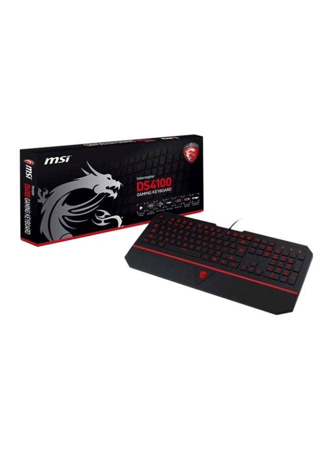 MSI Interceptor DS4100 Wired Gaming Keyboard Black/Red 
