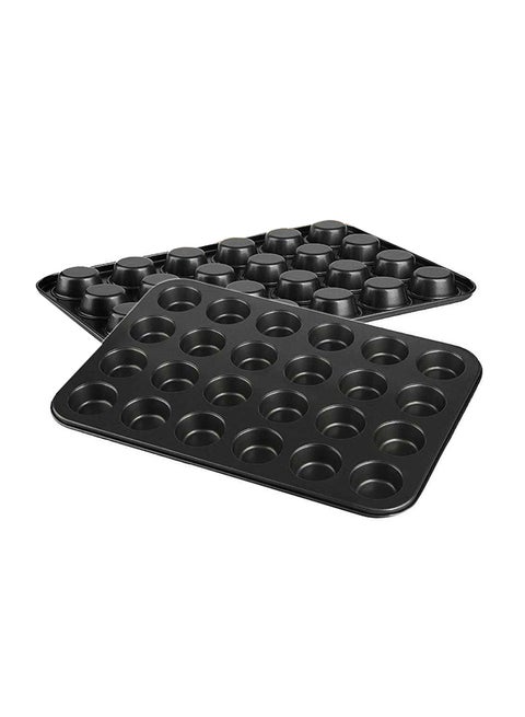 Mini Cup Cake Muffin Mould Black 36X24cm