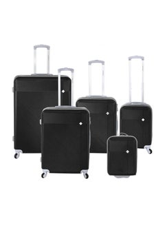 HIGHFLYER Highflyer Astral 5 PC Hard Luggage Travel Bag Set Black  - Image 1