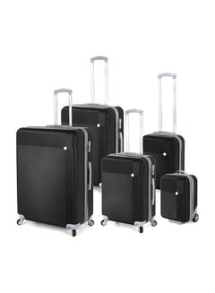 HIGHFLYER Highflyer Astral 5 PC Hard Luggage Travel Bag Set Black  - Image 2